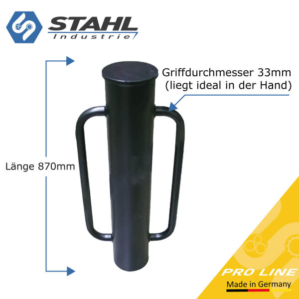 Pfahlramme, Handramme mit 2 Handgriffen, Pfostenramme für Pfahlramme, Handramme mit 2 Handgriffen, Pfostenramme für