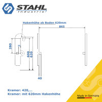 Palettengabel für Kramer inkl. Zinken | 420,... und weitere Modelle | 100 - 120cm