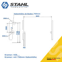 Palettengabel 120cm  für Kramer inkl. Zinken |...