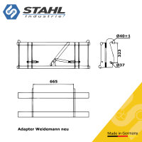 Adapter für Weidemann Hoflader auf Anbaugeräte mit Euroaufnahme