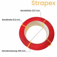 PP-Umreifungsband 15,5 mm x 0,67 mm, 2500 m, rot,...